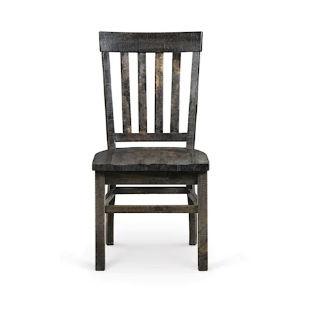 Transitional Weathered Gray Dining Side Chair
